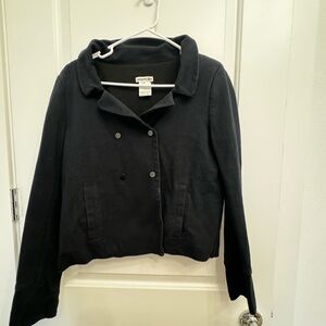 Lacoste black short blazer size 42 in good condition .Made in France